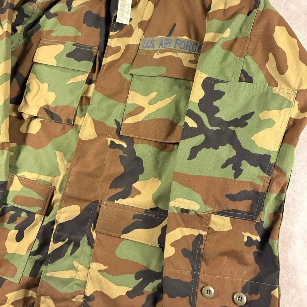 woodland camo authentic us air force button up field jacket new with tag